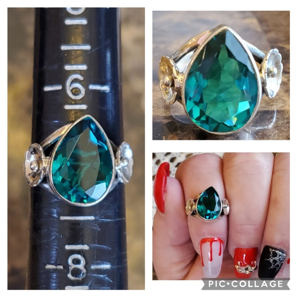 Genuine 7ct Apatite Ring Size 7 - Picture 8 of 8